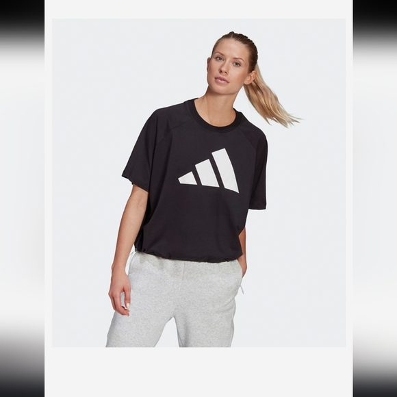 Black Adidas loose fit t-shirt size small - Picture 1 of 7